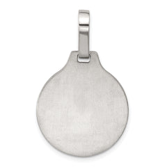 Sterling Silver Black Epoxy Bass Fish Pendant