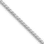 Sterling Silver Rhodium-plated 2.55mm D/C Square Franco Chain