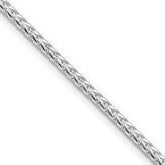 Sterling Silver Rhodium-plated 2.55mm D/C Square Franco Chain