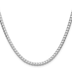 Sterling Silver 4.0mm D/C Square Franco Chain