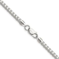 Sterling Silver 4.0mm D/C Square Franco Chain