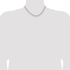 Sterling Silver 4.0mm D/C Square Franco Chain