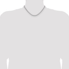 Sterling Silver 4.7mm D/C Square Franco Chain