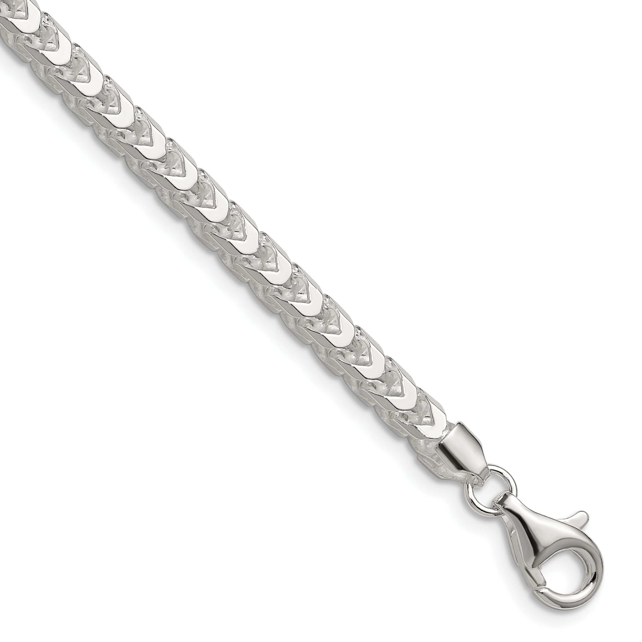 Sterling Silver 4.7mm D/C Square Franco Chain