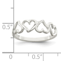 Sterling Silver D/C Heart Ring