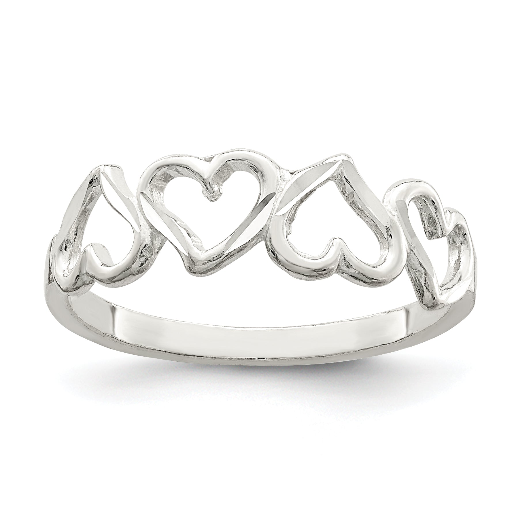 Sterling Silver D/C Heart Ring
