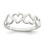 Sterling Silver D/C Heart Ring