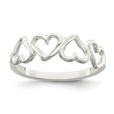 Sterling Silver D/C Heart Ring