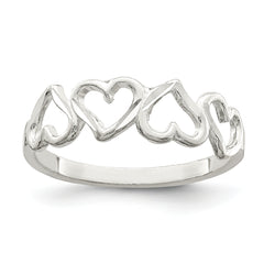 Sterling Silver D/C Heart Ring