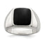 Sterling Silver Synthetic Onyx Ring, Size 6–8 - Sophia Jewelers