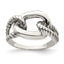 Loop Knot Ring in Sterling Silver, Antiqued, Size 6–8 - Sophia Jewelers