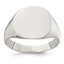 Sterling Silver 14x15mm Closed Back Signet Ring