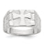 Men's Cross Nugget Ring in Sterling Silver, Textured, Size 9–12 - Sophia Jewelers
