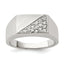 Men's Pave Cubic Zirconia Ring in Sterling Silver, Size 9–11 - Sophia Jewelers