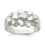 Men's Nugget Ring in Sterling Silver, 3mm Textured, Size 9–11 - Sophia Jewelers