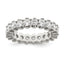 Sterling Silver Rhodium-plated CZ Eternity Band