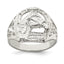 Men's Horseshoe Horse Head Ring in Sterling Silver, Textured - Sophia Jewelers