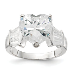 Sterling Silver CZ Heart Ring