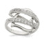Cubic Zirconia Captured Heart Ring in Sterling Silver, Size 6 - Sophia Jewelers