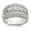 Sterling Silver Rhodium-Plated Polished Cubic Zirconi Vintage Ring