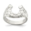 Men's Horseshoe Ring in Sterling Silver, Textured & Diamond-Cut - Sophia Jewelers