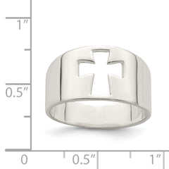 Sterling Silver Cross Cutout Ring