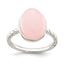 Rose Quartz Ring in Sterling Silver, Textured - Sophia Jewelers