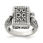 Sterling Silver Antiqued Rectangular Locket Ring, Size 6 - Sophia Jewelers