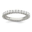 Sterling Silver Rhodium-plated CZ Anniversary Band