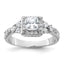 Square Cubic Zirconia Ring in Sterling Silver, 2mm, Size 6–8 - Sophia Jewelers
