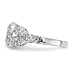 Sterling Silver CZ 3-stone Ring