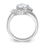 Sterling Silver Rhodium-plated 2-piece CZ Wedding Ring Set
