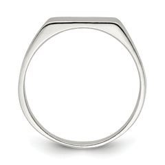 Sterling Silver 9x11mm Solid Back Signet Ring