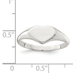 Sterling Silver Heart Signet Ring