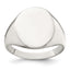 Men's Closed Back Signet Ring in Sterling Silver, 2.5mm, Size 9–11 - Sophia Jewelers