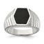Men's Cubic Zirconia & Onyx Ring in Sterling Silver, 4.2mm - Sophia Jewelers