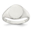 Sterling Silver 13x10mm Closed Back Signet Ring
