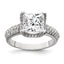Square Cubic Zirconia Engagement Ring in Sterling Silver, Size 8 - Sophia Jewelers
