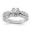 Sterling Silver Rhodium-plated 2-Piece CZ Wedding Set Ring