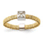 Wire Wrapped Cubic Zirconia Ring in Gold-Plated Sterling Silver, Size 7 - Sophia Jewelers