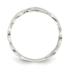 Sterling Silver Polished Peace Ring