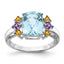 Swiss Blue Amethyst & Citrine Ring in Sterling Silver - Sophia Jewelers