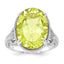 Sterling Silver Rhodium-plated Lemon Quartz Ring