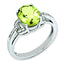 Sterling Silver Rhodium-Plated Diamond & Lemon Quartz Ring - Sophia Jewelers