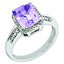 Diamond & Pink Quartz Ring in Sterling Silver, 2mm (0.15 ct. tw.) - Sophia Jewelers