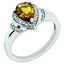 Diamond & Whiskey Quartz Ring in Sterling Silver (0.15 ct. tw.), Size 7 - Sophia Jewelers