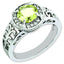 Diamond & Lemon Quartz Ring in Sterling Silver (0.13 ct. tw.), Size 7 - Sophia Jewelers
