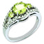 Diamond & Lemon Quartz Ring in Sterling Silver (0.42 ct. tw.), Size 7–8 - Sophia Jewelers