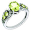 Diamond & Lemon Quartz Ring in Sterling Silver (0.21 ct. tw.), Size 7 - Sophia Jewelers