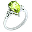 Diamond & Lemon Quartz Ring in Sterling Silver (0.09 ct. tw.), Size 7 - Sophia Jewelers